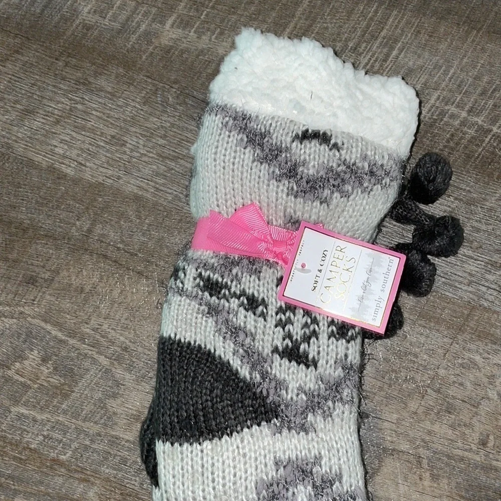 Simply Southern Soft & Cozy Camper Socks Grassy Creek Aztec OS